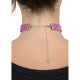 COLLIER RAS DE COU STRASS ROSE