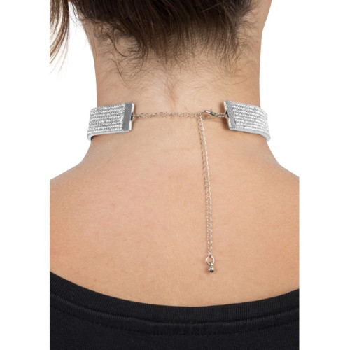 COLLIER RAS DE COU STRASS ARGENT