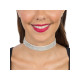 COLLIER RAS DE COU STRASS ARGENT