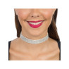 COLLIER RAS DE COU STRASS ARGENT