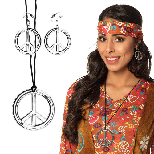 SET PEACE GLAM (COLLIER+BOUCLE OREILLE)