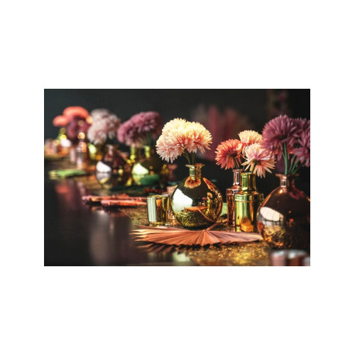 VASE BOULE ROSE GOLD METAL