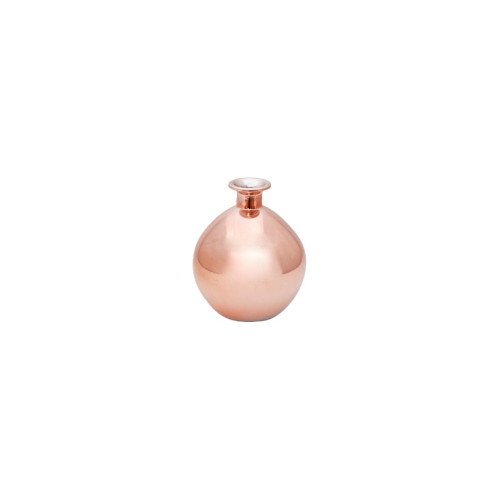 VASE BOULE ROSE GOLD METAL