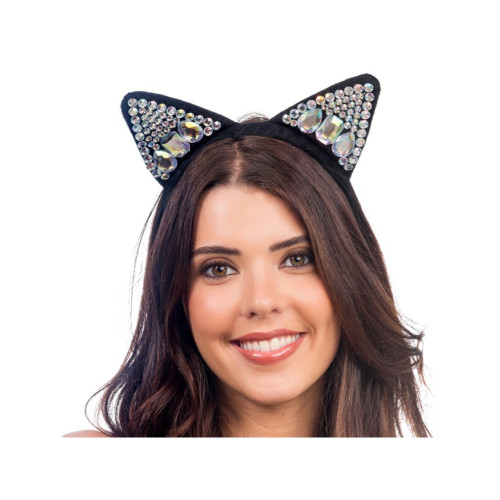 SERRE TETE OREILLES DE CHAT DIAMANTS
