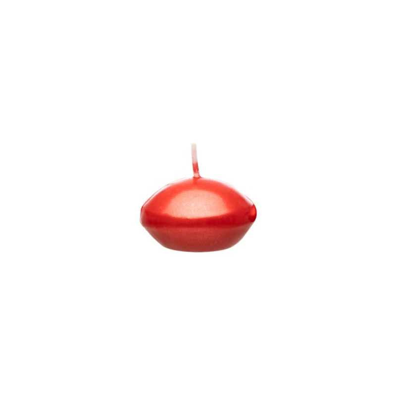 6 BOUGIES FLOTTANTES ROUGE METAL
