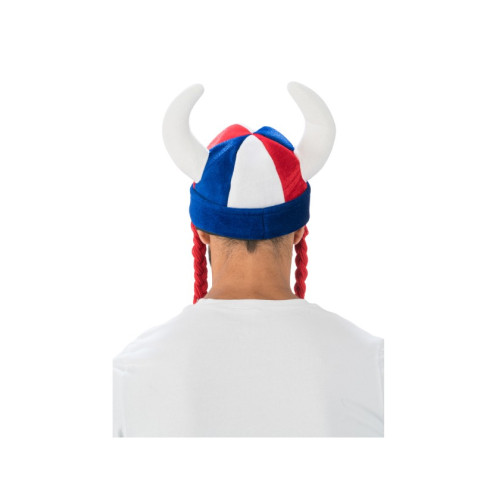 CASQUE GAULOIS CORNES ET TRESSES
