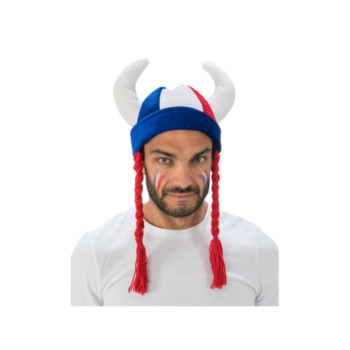 CASQUE GAULOIS CORNES ET TRESSES