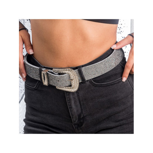 CEINTURE ARGENT STRASS