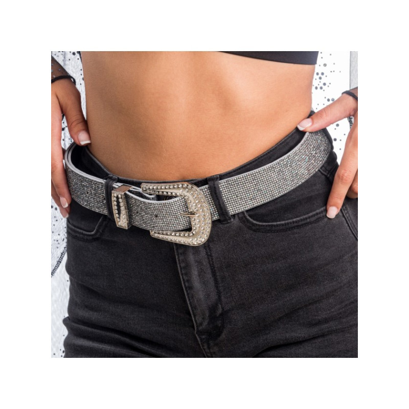CEINTURE ARGENT STRASS