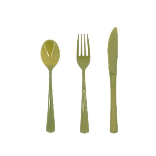 18 COUVERTS RÉUTI.VERT OLIVE