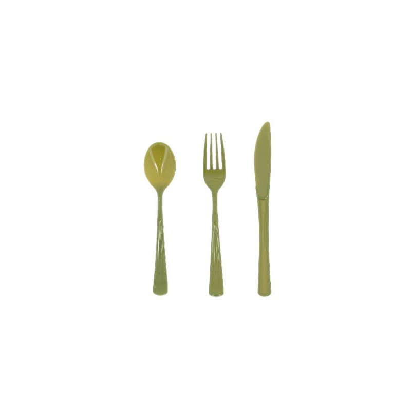 18 COUVERTS RÉUTI.VERT OLIVE