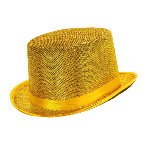 CHAPEAU  HAUT DE FORME DORE