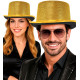CHAPEAU  HAUT DE FORME DORE