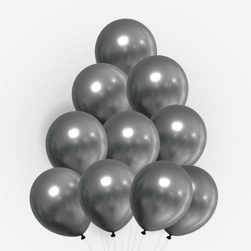10 BALLONS ANTHRACITE
