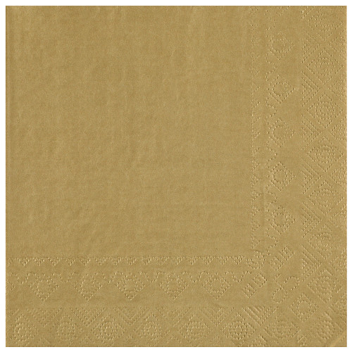 25 SERVIETTES 33X33 2 PLIS NATUREL