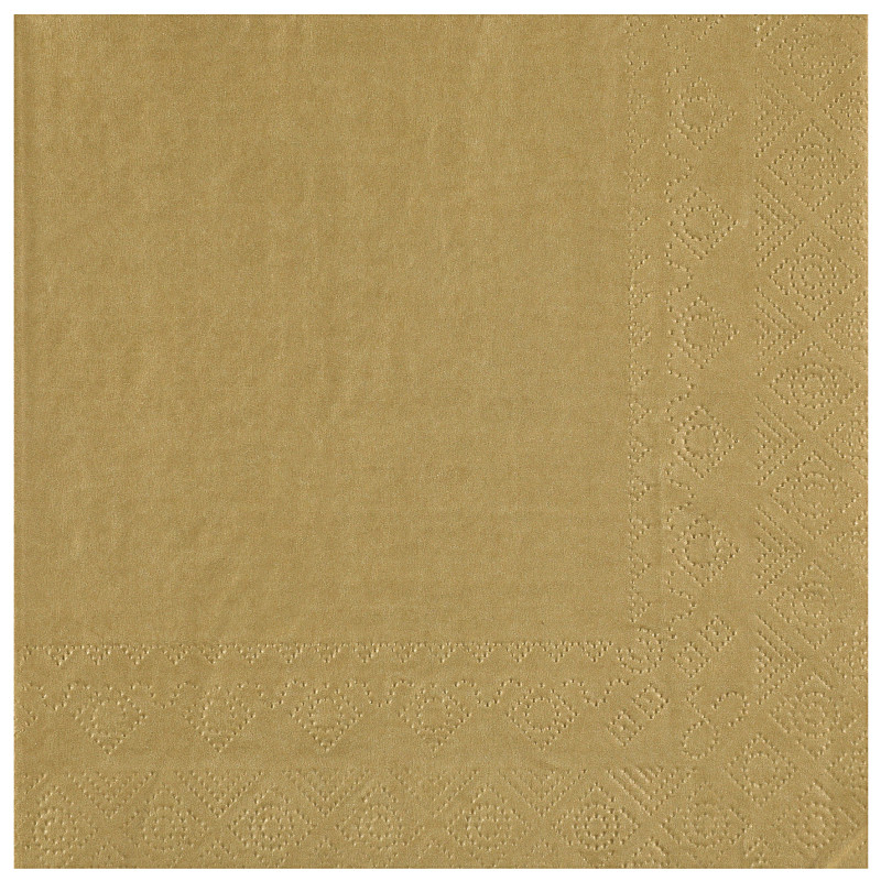 25 SERVIETTES 33X33 2 PLIS NATUREL