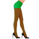 COLLANT RAYÉ ROUGE/VERT