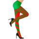COLLANT RAYÉ ROUGE/VERT