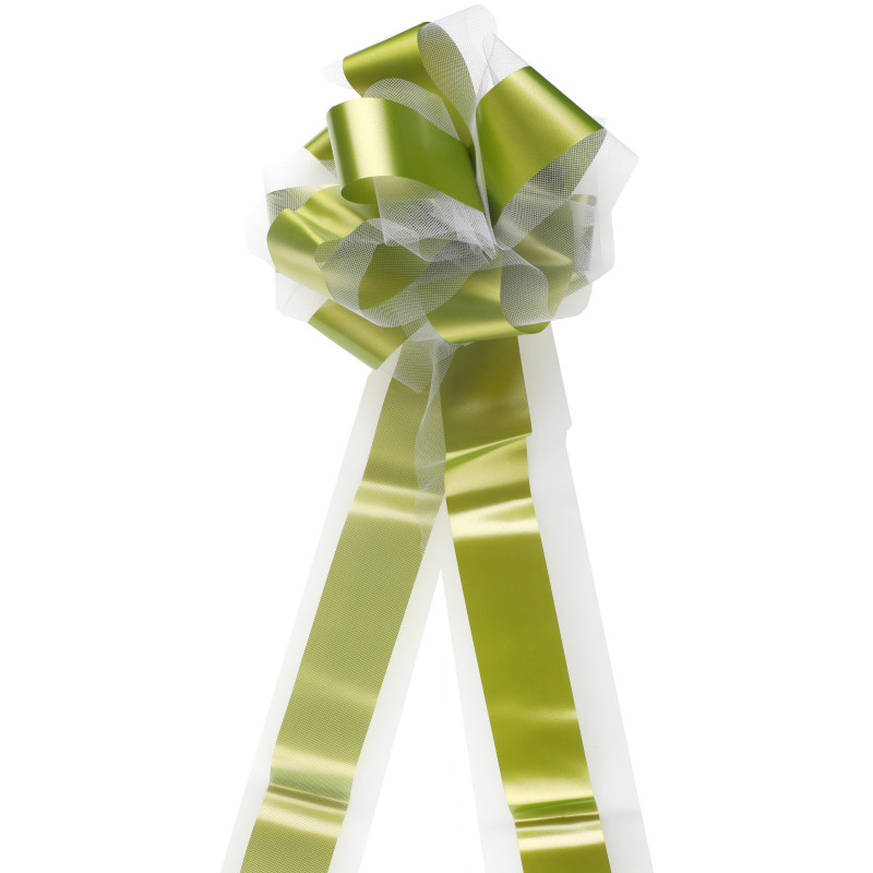 NOEUD TULLE INDIVIDUEL OLIVE