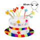 CHAPEAU RAINBOW PIE 'HAPPY BIRTHDAY'