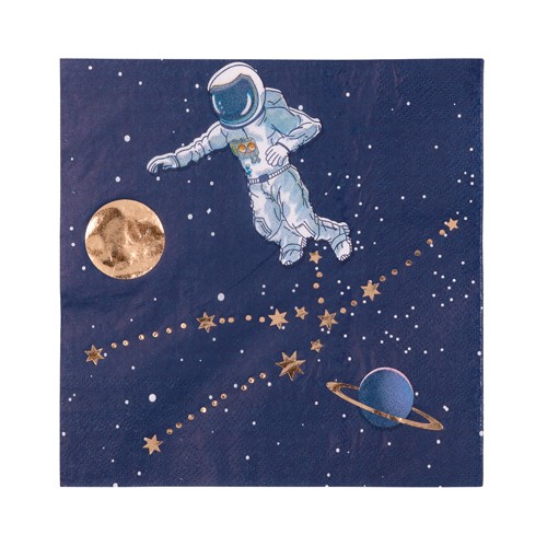 16 SERVIETTES ASTRONAUTE