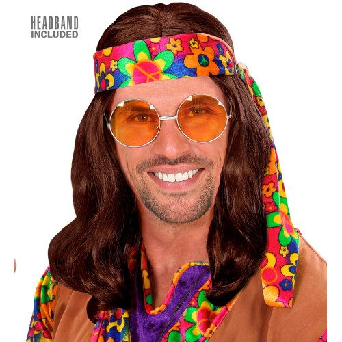 PERRUQUE HIPPY BRUNE