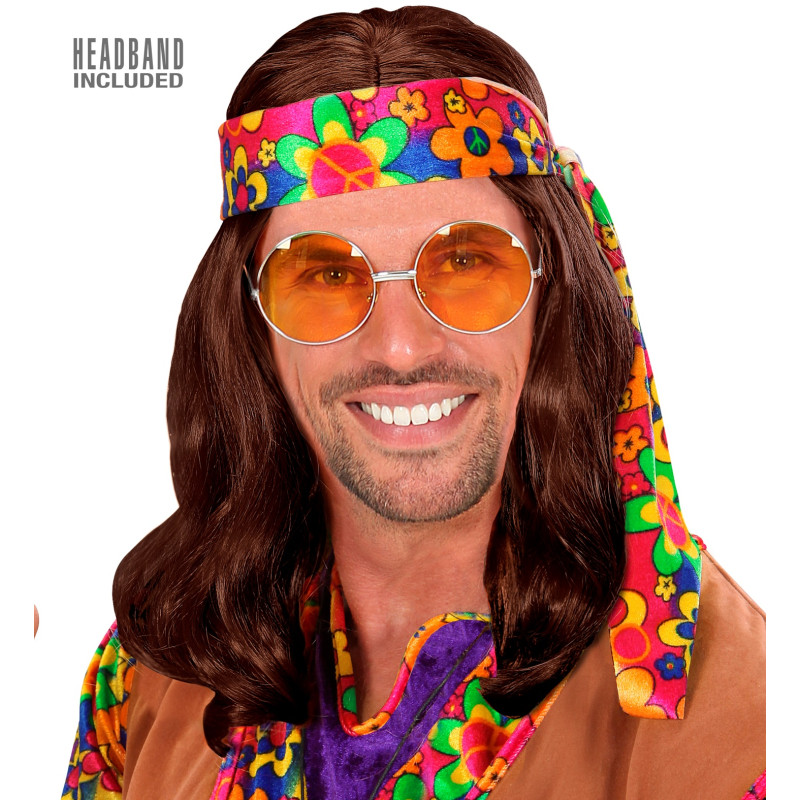 PERRUQUE HIPPY BRUNE