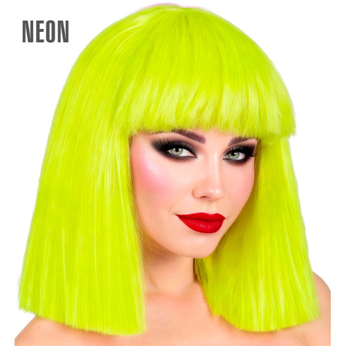 PERRUQUE SHOWGIRL JAUNE FLUO