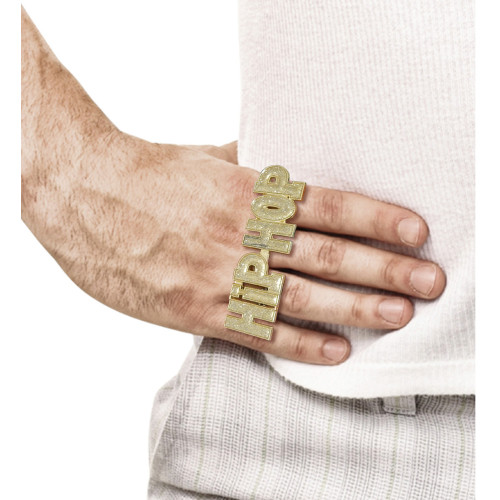 BAGUE DOREE HIP HOP