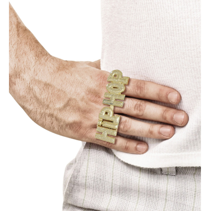 BAGUE DOREE HIP HOP