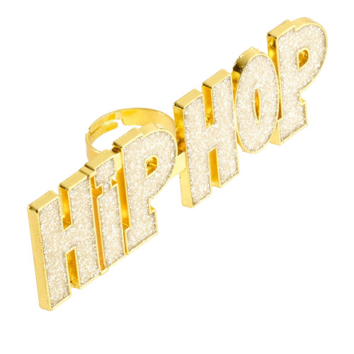 BAGUE DOREE HIP HOP