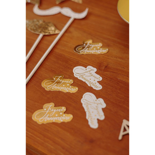 100 CONFETTIS JA OR/BLANC