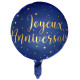 BALLON ALU JOYEUX ANNIV BLEU