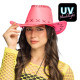 CHAPEAU COWBOY SAVANNE ROSE FLUO
