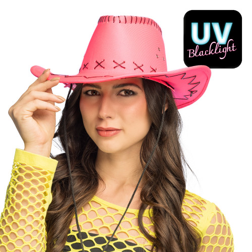 CHAPEAU COWBOY SAVANNE ROSE FLUO