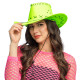 CHAPEAU COWBOY SAVANNE VERT FLUO