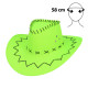 CHAPEAU COWBOY SAVANNE VERT FLUO