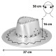 CHAPEAU COWBOY SAVANNE ARGENT
