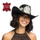 CHAPEAU COWBOY CRYSTAL NOIR