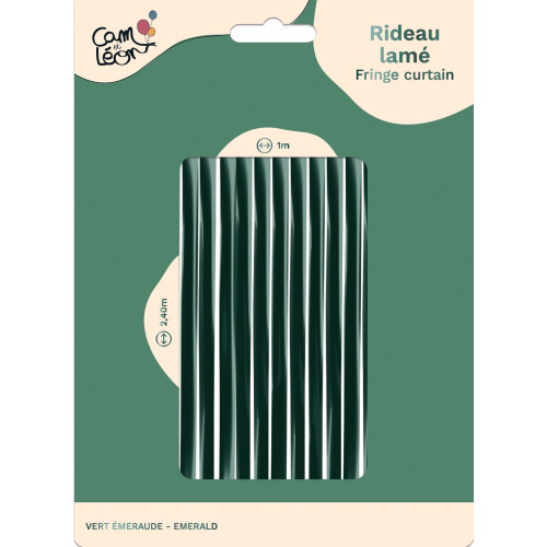RIDEAU LAME VERT EMERAUDE