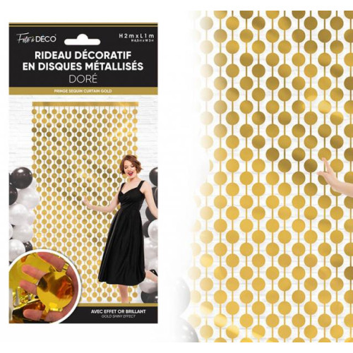 RIDEAU FRANGES METALLIQUE ART