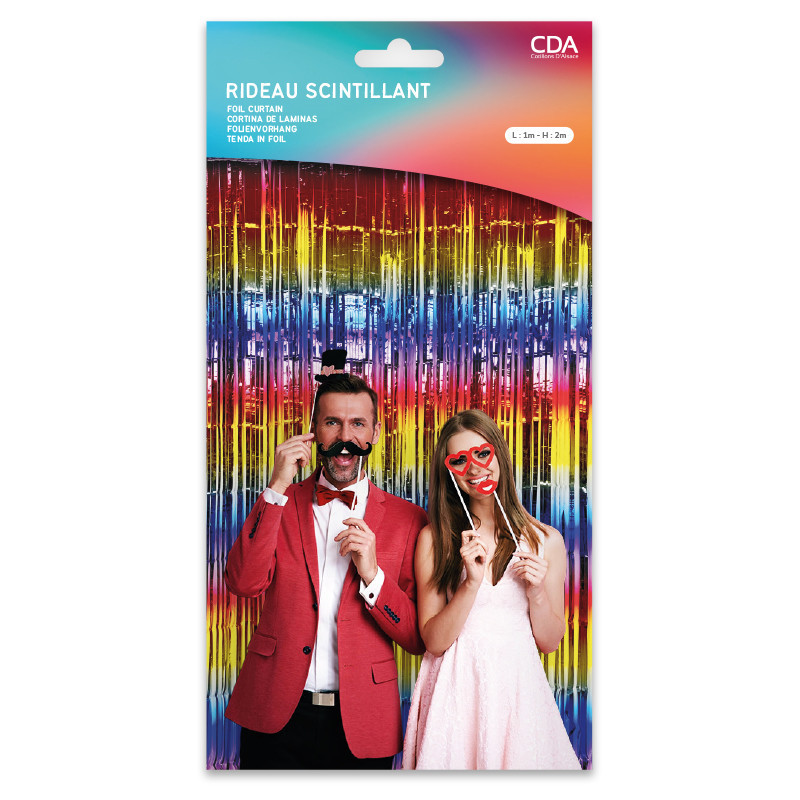 RIDEAU FOIL MULTICOLORE DISCO