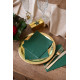 25 SERVIETTES 33X33 PLIS V.FONCE