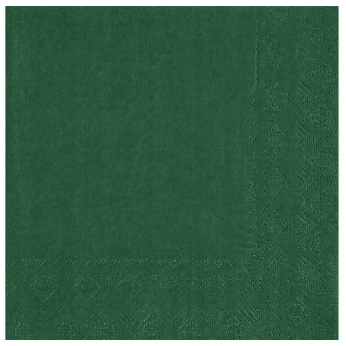 25 SERVIETTES 33X33 PLIS V.FONCE