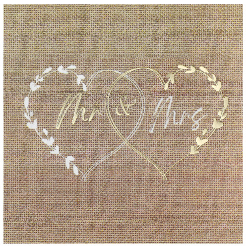 20 SERVIETTES MARIAGE NATUREL