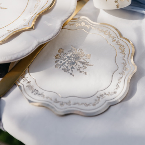 16 SERVIETTES VINTAGE BLANC