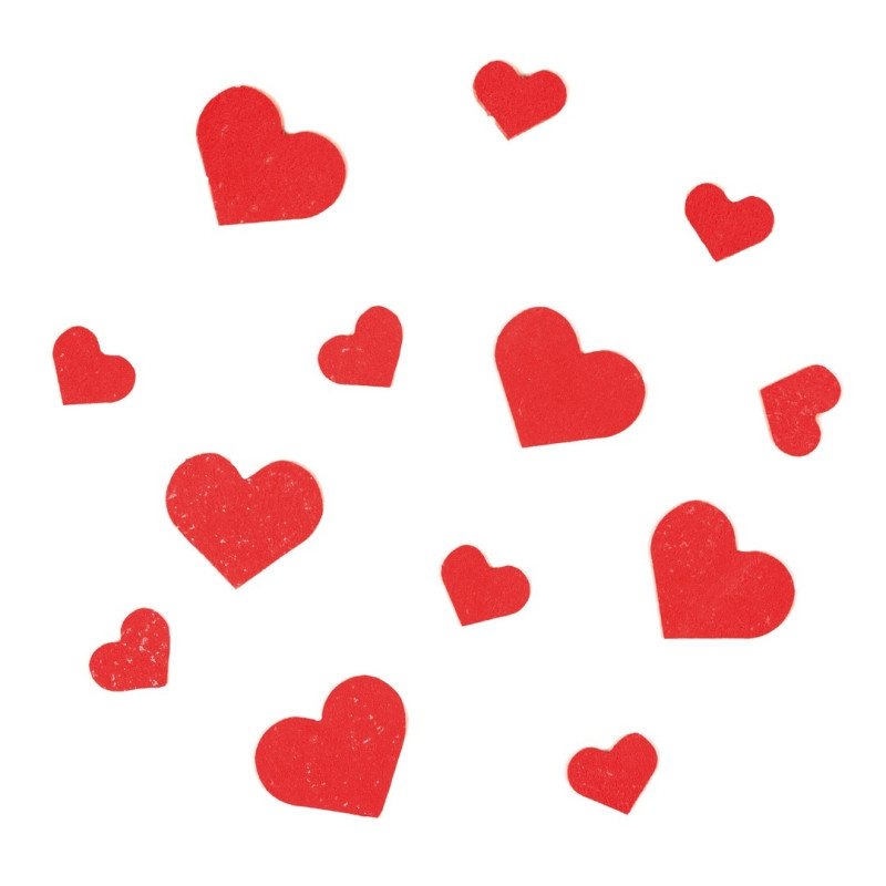 CONFETTIS DE TABLE COEUR - ROUGE