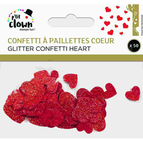 CONFETTIS DE TABLE COEUR - ROUGE