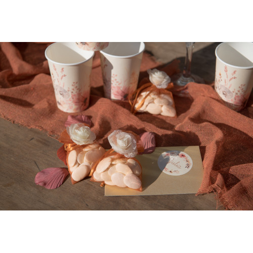 10 SAC ORGANZA TERRACOTTA