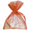 10 SAC ORGANZA TERRACOTTA